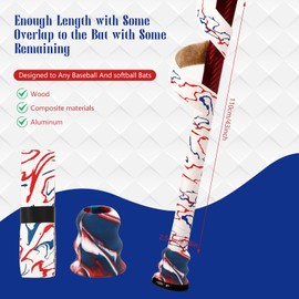 LUODAKA 1.8mm Dotted Baseball Bat Grip Tape with Knob, Comfortable and Soft, 43''Bat Grip Tape for Softball Tennis and Hockey