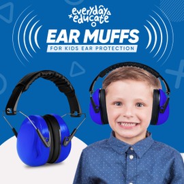 Ear Muffs for Kids Ear Protection, Noise Cancelling Headphones for Kids,Autism, with Adjustable Head Band, Ear Protection for Kids Football Game, Concerts, Air Shows, Fireworks (Dark Blue)