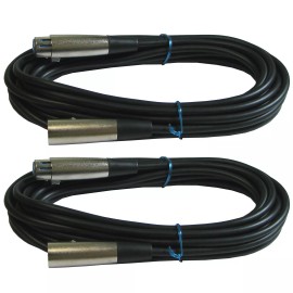 MCSPROAUDIO 2 LOT Pack XLR shielded Microphone Mic Extension Cable Male to Female 20 ft foot