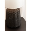 Kate and Laurel Wylla Modern Rattan Bedside Table Lamp, 8