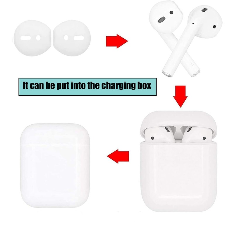 2 Pairs Upgrade Ear Covers Accessories Compatible with AirPods 1