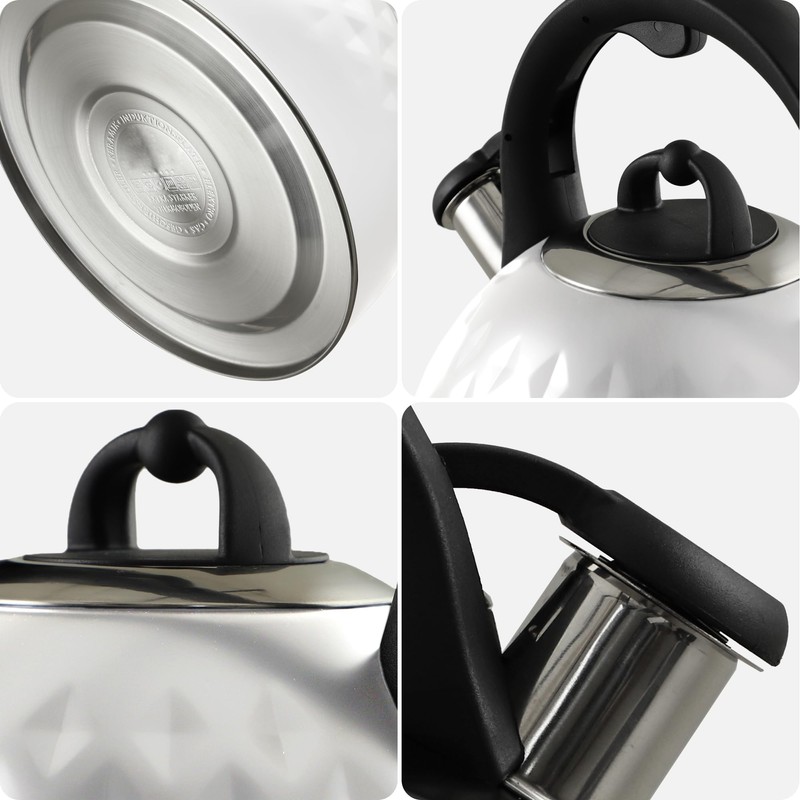 KADAX Stainless Steel Kettle, Enamel Kettle with Handle, Tea Kettle,