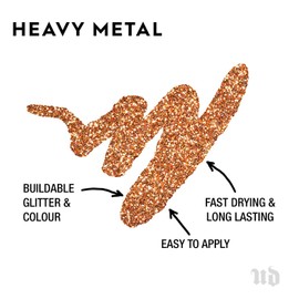 Urban Decay Heavy Metal Glitter Eyeliner delineador líquido con glitter de larga duración Starfire, 7.5ml