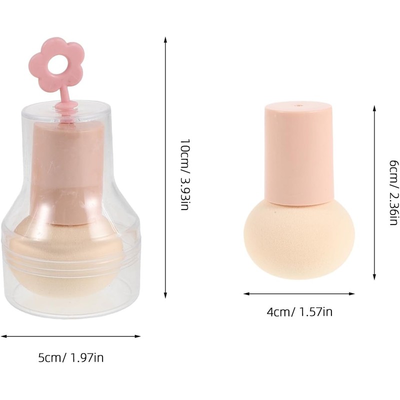 5 Piezas Esponja de Maquillaje en Forma de Champiñón con