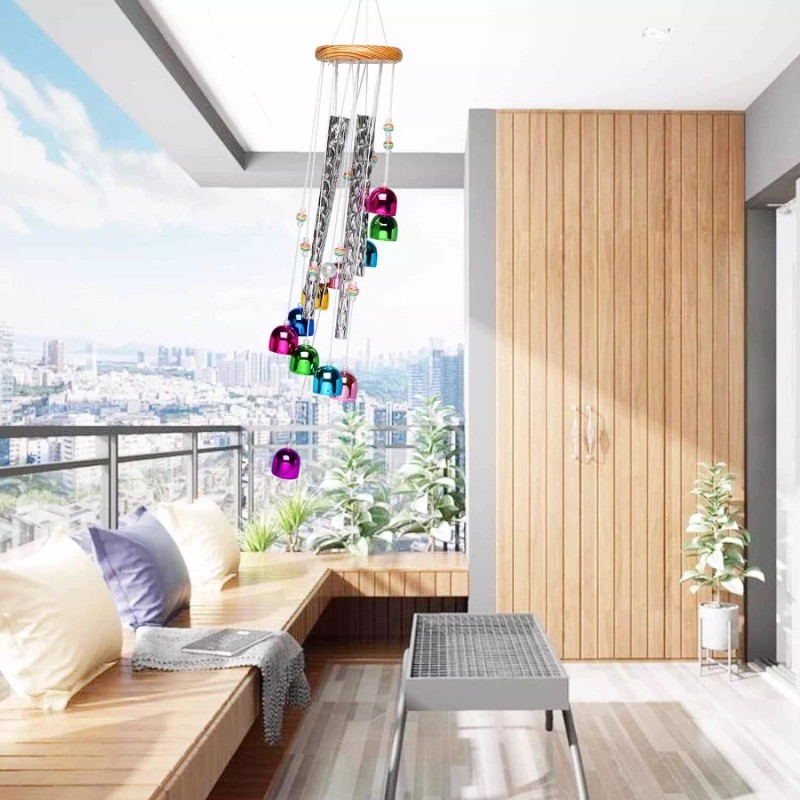 Kpbel Colorful Wind Chimes for Outside with 4 Aluminum Tubes