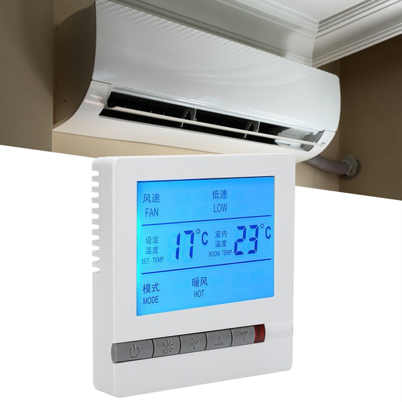 Digital Thermostat Intelligent Air Conditioner LCD Display Temperature Controller AC180‑260V