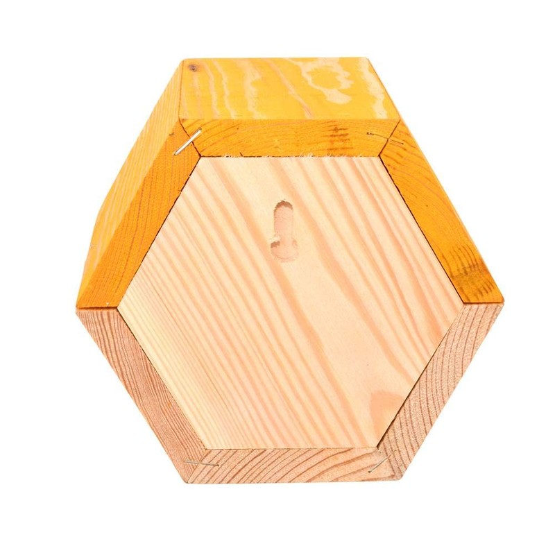 Esschert Design Hexagonal Solitary Bee House with Paper Straws