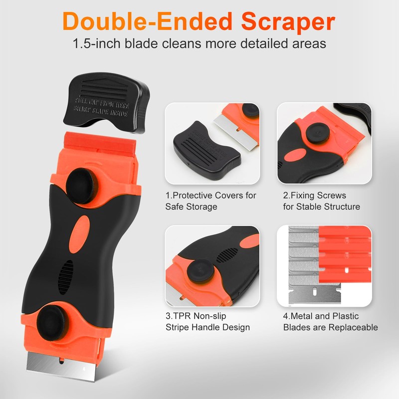 THINKWORK Caulking Tool Kit, 4 in 1 Caulk Remover Tool,