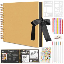 30 Sheets of Photo Books to Design Yourself, A5 Ring Binder Photo Album, DIY Photo Album, 150 x 215 mm Photo Album, DIY Picture Book, Spiral Album, Vintage Photo Albums, for Birthday, Graduation,