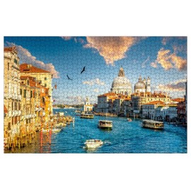 Old City of Venice Italy Wooden Puzzles for Adults 1000 Piece Jigsaw Puzzles 30"x 20"