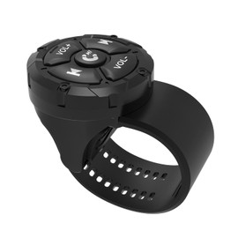 Jaesien Bluetooth Media Button Remote,Waterproof Wireless Music Controller for Car Bike Motorcycle,Steering Wheel Control Button Compatible for iPhone/Android Phone Black