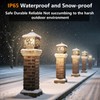 SLAWA Outdoor Solar Post Cap Light 9.8In Bronze Column Lights