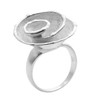 Silverly Women's 925 Sterling Silver Statement Swirl Rose Flower Band