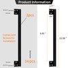 Catephe Door Latch Cover, 2 Pcs Door Latch Guard Plate,