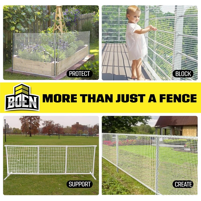 BOEN Garden Fence Temporary Barrier Outdoor Fence for Dog, Rabbit