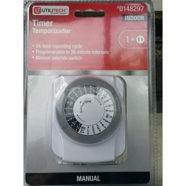 Utilitech 15-Amp 1-Outlet Mechanical Plug-in Countdown Function Lighting Timer