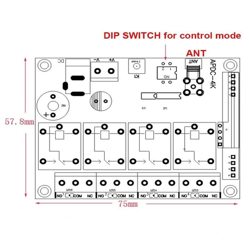 New TYP Universal dc 12v 24v 36v 72v 4 Channels