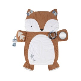 NO Baby Boy Play Mat Fox by Gerber NIP 36 x 34 Soft Brown and Blue with Attachments