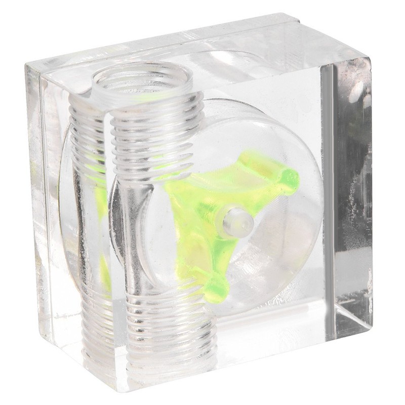 Richer-R G1/4 Computer CPU Water Cooling Flow Meter, 3 Wheel