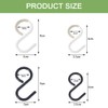 TRKETK Pack of 12 Plastic S-Hooks Flexible Neck for Easy