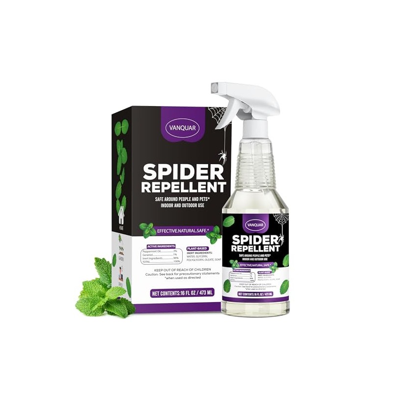 Peppermint Oil Insect & Spider Repellent Spray - All-Natural, Pet-Safe