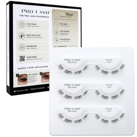 Pro Lash ProWear Professionally Styled Lash Clusters - Easiest to Apply Eyelash Cluster - 10 Day Eyelashes - Waterproof Lashes Clusters - 3 Sets - Volume No. 02 - Black