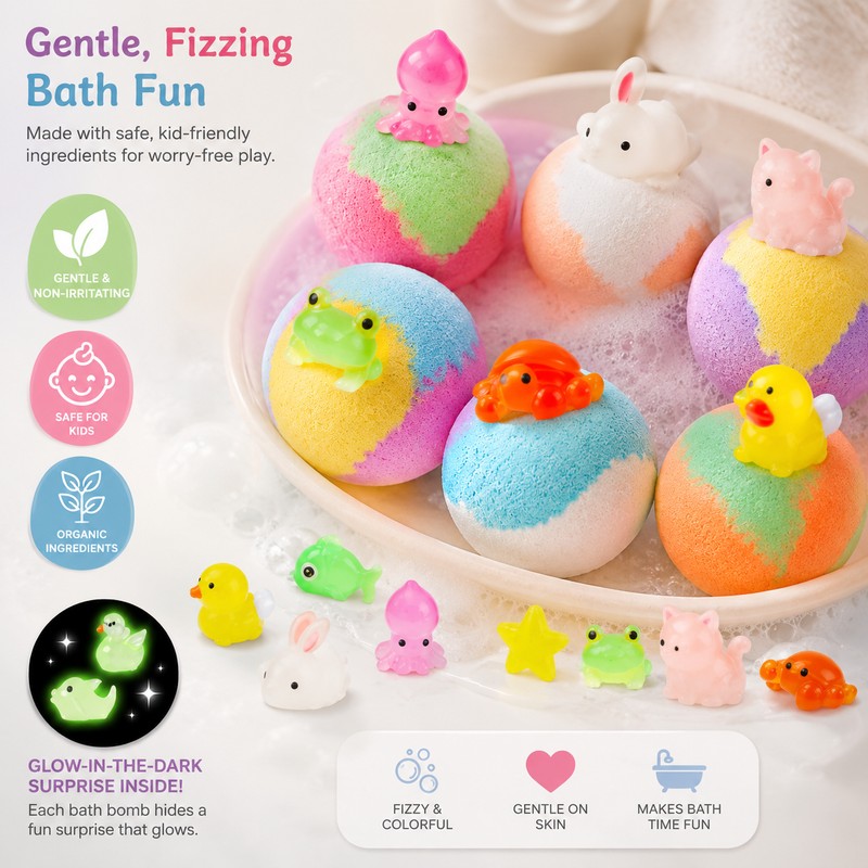 Kids Bath Bomb Set with Surprise Toys – Fizzy Bubble