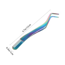 SAFIGLE Eyelash Extension Tweezer Applicator with Comb Stainless Steel Lash Extension Tool for Easy Application Fake Eyelashes Durable and Flexible Design