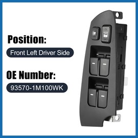 A ABSOPRO Master Driver Side Power Window Switch No.93570-1M100WK with Tool Window Control Switch for Kia Forte 2010-2013