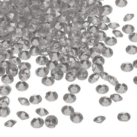sourcing map 5000Pcs Wedding Table Scatter Confetti Fake Crystals Acrylic Diamonds Rhinestones Vase Fillers Gems for Crafts,Table Centerpiece Decor, Bridal Shower Party (Light Grey, 4.5mm)