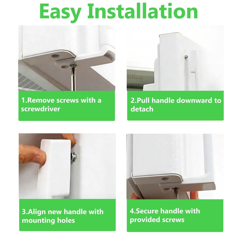 2 Pack WR12X32352 Refrigerator Door Handle Set, for GE Refrigerator
