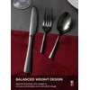 Black Silverware Set, 40 Piece Food-Grade Stainless Steel Flatware Set