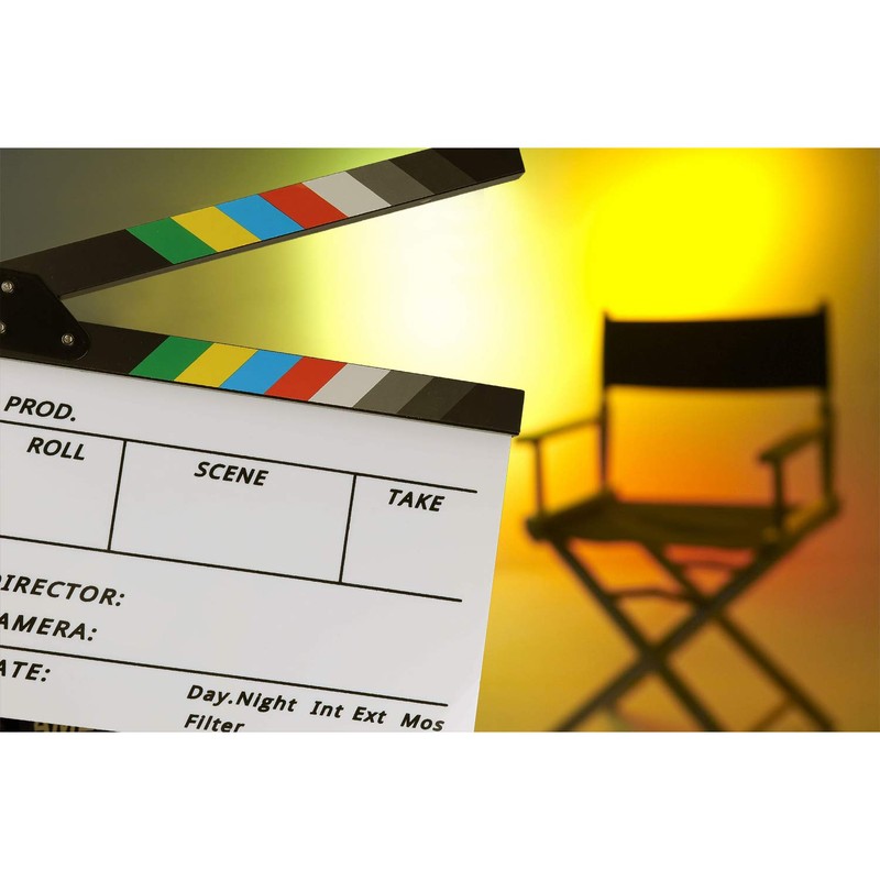 Zacro Acrylic Plastic Director's Film Clapboard Easy Wipe Cut Action