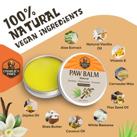 2 Pack Paw Balm 100% Natural Oil Aloe & Vanilla for Dog and Cat Paw Pad Balm Dog Nose Balm Paw Moisturizer Wax for Dog Pet Puppy Protect Dry Cracked Paw Foot Heals Restores Paw Elbows 3.5 Oz