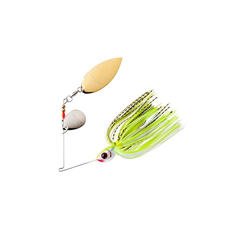 BOOYAH Counter Strike Spinnerbait - Tandem - Gold Scale/Chartreuse White