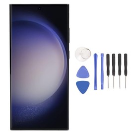 Dpofirs AMOLED para Reemplazo de Pantalla S23 Ultra, Conjunto de Pantalla Táctil de Teléfono de 6,8 Pulgadas con Herramientas, Pantalla Digitalizadora con Marco, para S23 Ultra 5G SM
