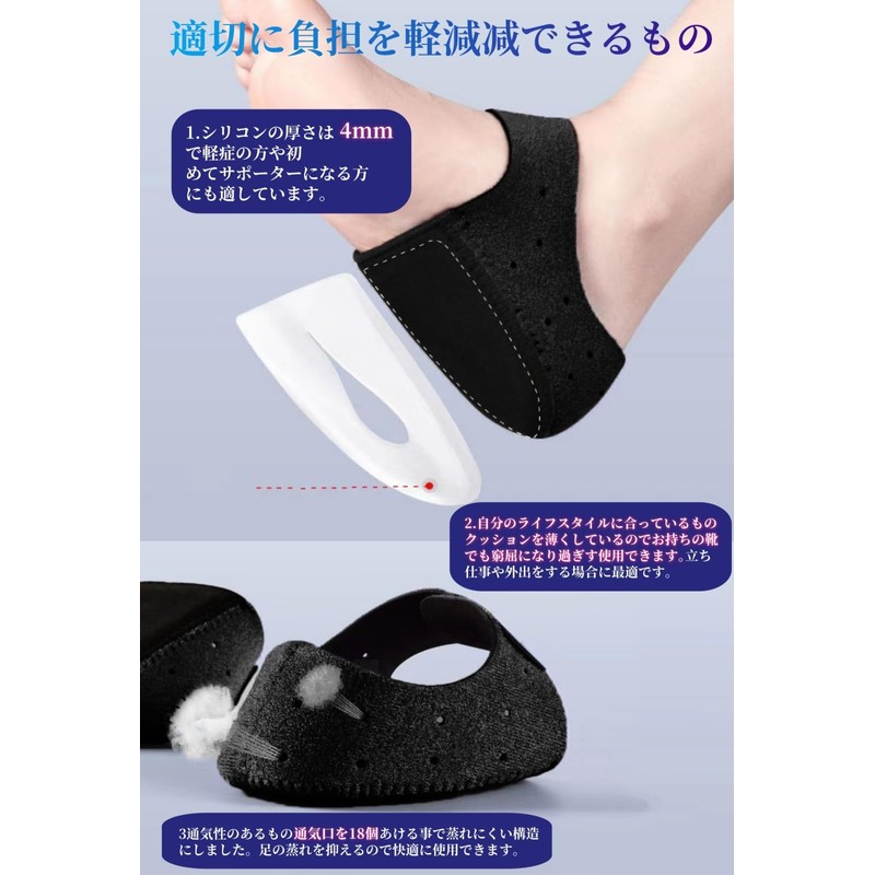 Heel Supporter, Thin, Heel Cushion, For Standing Work, Shock Absorbing,