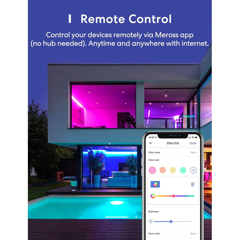 meross Smart LED Strip Lights, 16.4ft WiFi Strip Work with