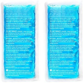 2 Pack Gel Ice Packs for Injuries, Reusable Gel Ice Pack for Hot Cold Compress,  Soft Ice Packs for Injuries Reusable Gel, Alternative for Hot Water Bottles, Injury Ice Pack (Blue, Large) - Color: Blue - 1Pack, Size: Regular