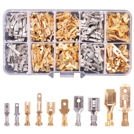 Kinstecks 210PCS 2.8mm 4.8mm 6.3mm Wire Spade Connector Male and Female Quick Splice Wire Crimp Terminal Block Assortment Kit for DIY Electrical Motorcycle Vehicle Boat