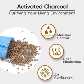 Mastery Mart 36" Large Door Draft Stopper, Activated Charcoal Purify Air& Odor, Soundproof Acoustic Foam for Noise Cancelling (Brown, 36 Inch)