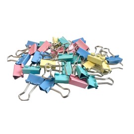 19mm Small Assorted Colour Foldback Clips Paper Binder Clamps Clips Bulldog Colour Qty 30 Pcs