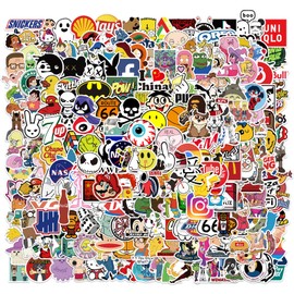 Street Fashion Stickers, Pack of 300 Trendy Cool Sticker Packs for Adults, Teenagers, Vinyl Waterproof Brands, Graffit Decals for Skateboard, Guitar, Computer, Scooter, Laptop