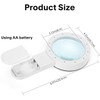 Lighted Magnifier, Illuminated Handheld Magnifier, Dehumidifier, 30x Double Glass Lens
