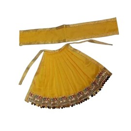 My God Gift Devi MATA Poshak, vestido Durga MATA, Radha Rani Poshak, paquete de 1, amarillo (amarillo, 6 pulgadas)
