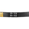 sourcing map 2 x A19 V-belt, A profile, rubber drive