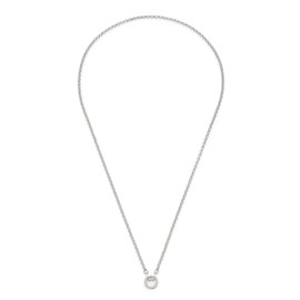 Leonardo Jewels Clip&Mix Paola Necklace Stainless Steel Classic Silver Pea Chain Medium Length Chain with Stainless Steel Ring Women's Jewellery 022148, Stainless Steel, No Gemstone