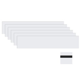 M METERXITY 6-Pack Engraving Blank Materials Double Color 10x2 Inch, 1.3mm Thick ABS Plastic Sheet Yard Signs Name Plate for Door/Office/Home/Conference/Hotel/DIY Carving[White/Black]