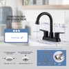 Matte Black Bathroom Faucet 3 Hole, 4 Inch 2 Handle
