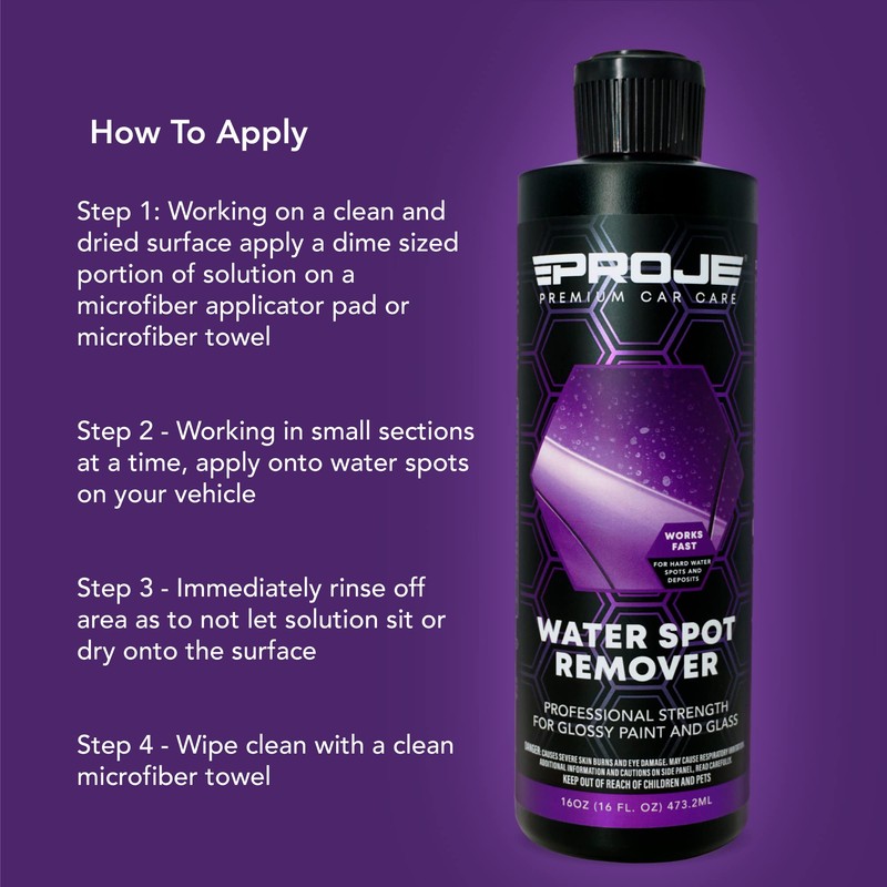 PROJE' Water Spot Remover - Neutralizes & Breaks Down Hard